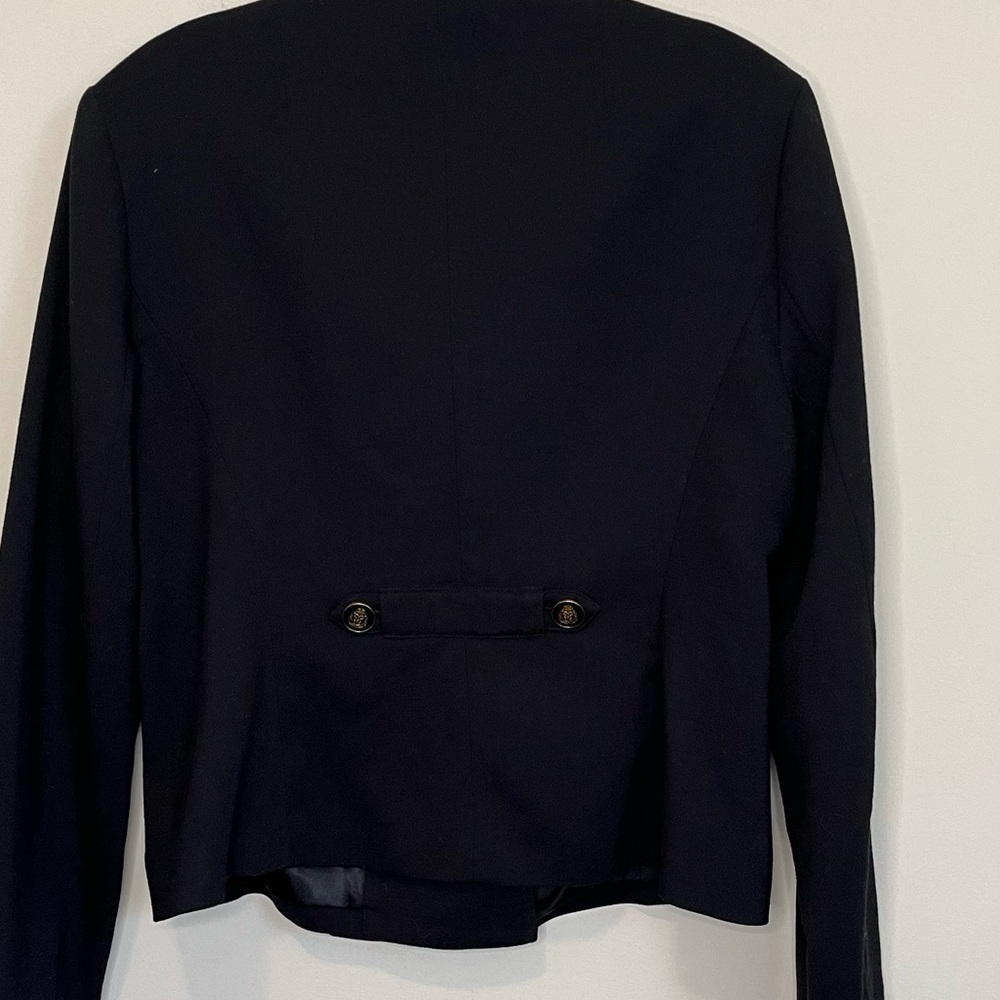 CAbi Navy Double-Breasted Blazer with Gold-Tone Buttons - Picture 11 of 16